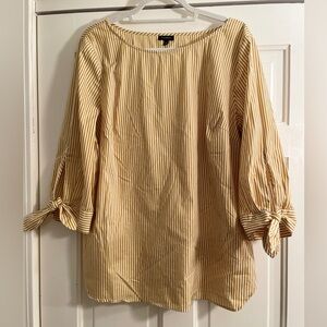 Talbots Striped Yellow Women's Top